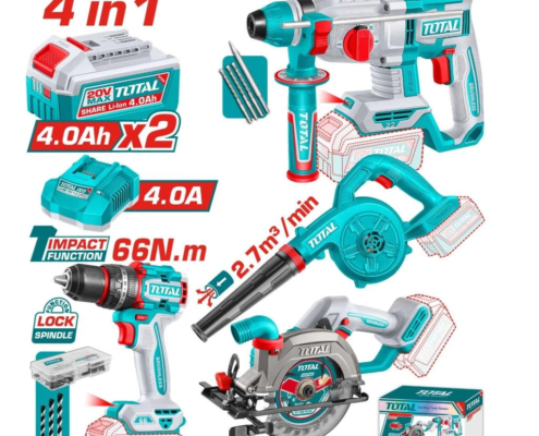 Combo TOTAL 20V 4 Herramientas Brushless Profesional TOSLI250695 Combo TOTAL 20V 4 Herramientas Brushless Profesional TOSLI250695