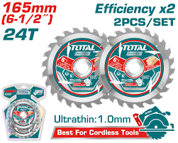 hojas de sierra TCT 165mm 24T TOTAL